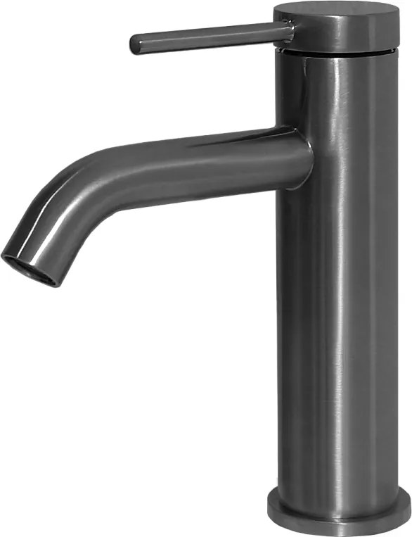 Lollipop bateria umywalkowa niskie szary metaliczny