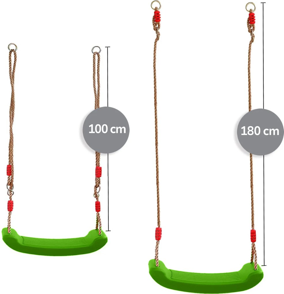 Huśtawka ogrodowa dla dzieci plastikowa ZOYA zielona