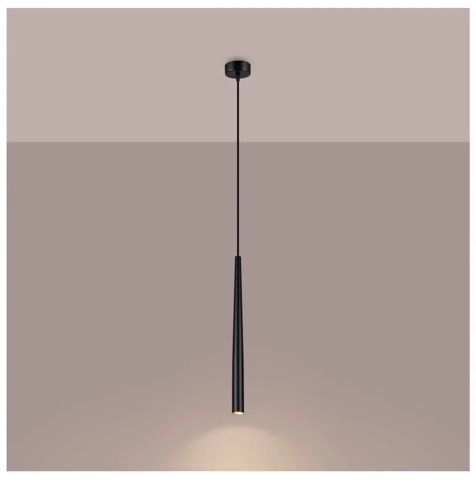 Czarna lampa wisząca ø 8 cm Bliss – Nice Lamps