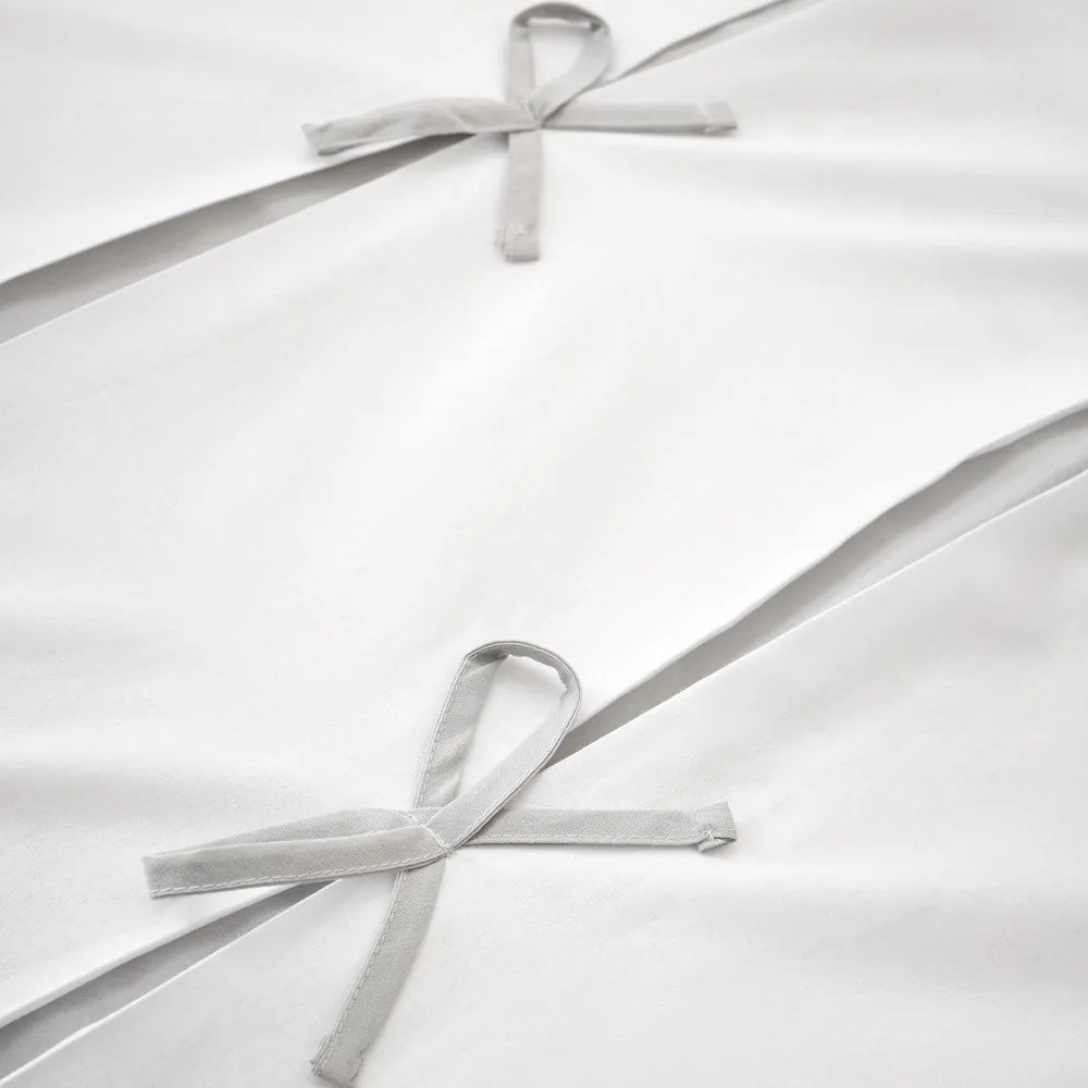 Biało-szara pościel dwuosobowa 230x220 cm Milo Bow – Catherine Lansfield