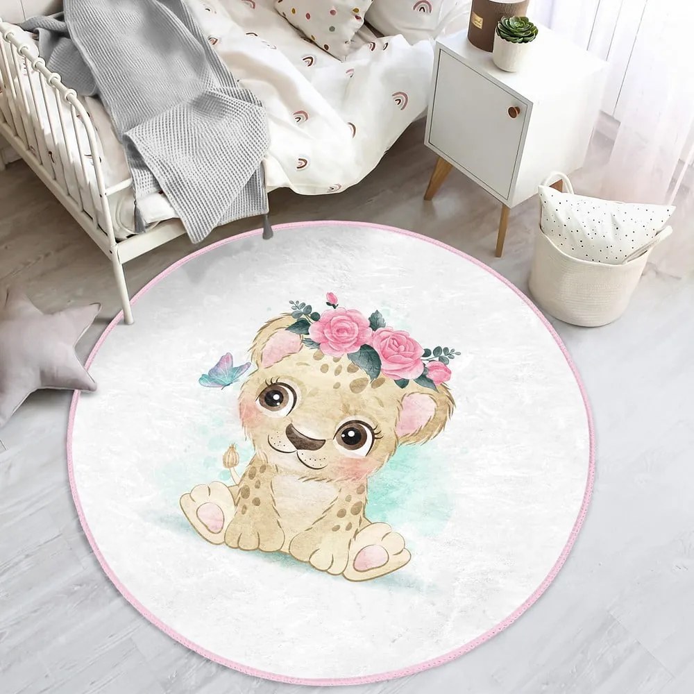 Biały dywan dziecięcy ø 100 cm Comfort – Mila Home