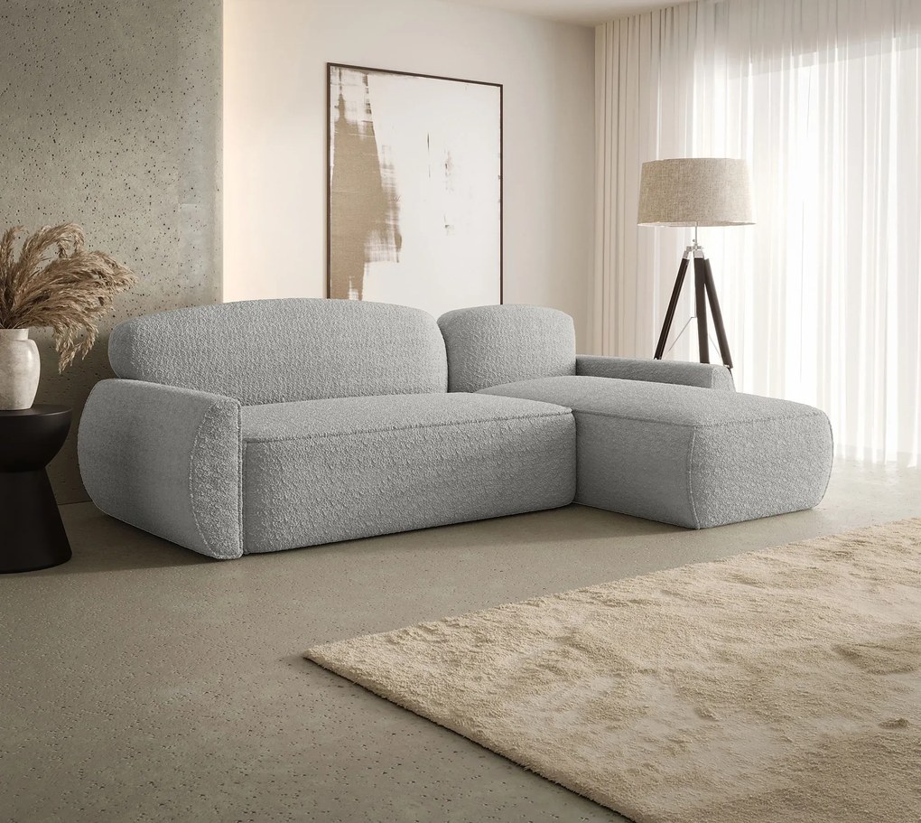 Jasnoszary narożnik rozkładany z pojemnikiem W7-H62