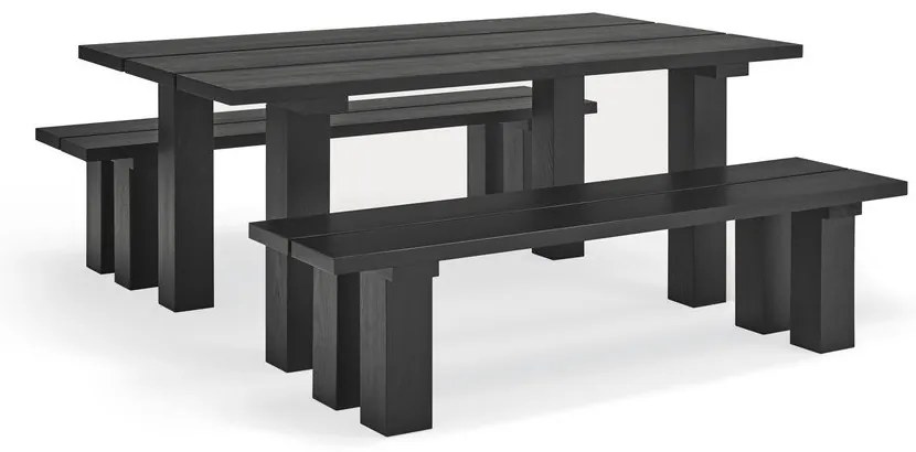 Stół z blatem z drewna sosnowego 100x180 cm Banda – Teulat