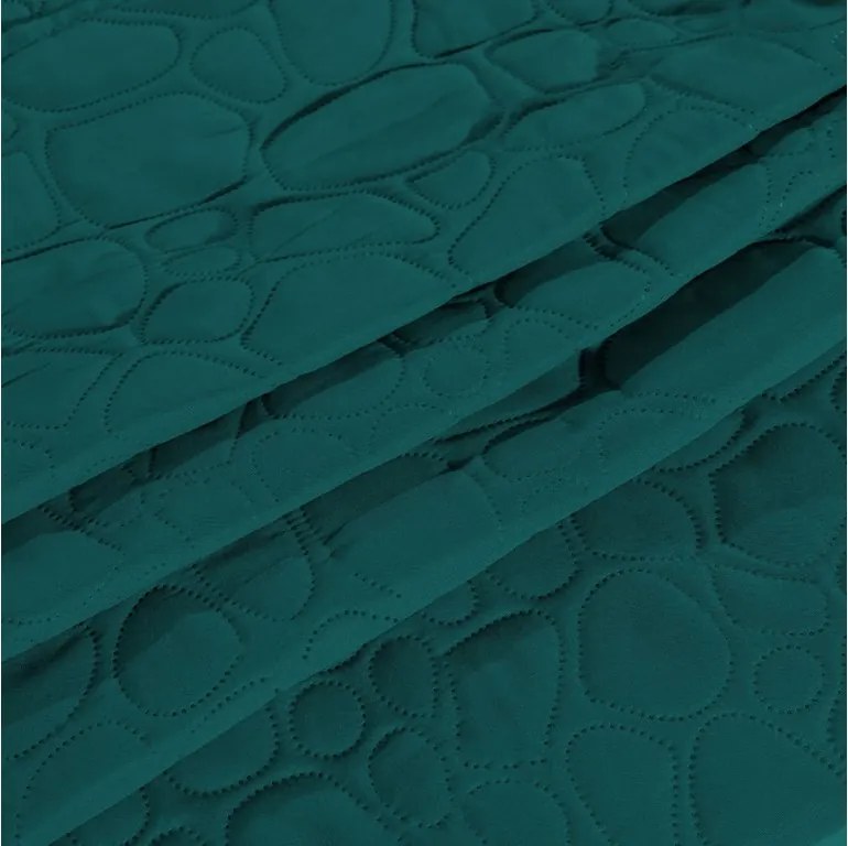 Turkusowa narzuta na łóżko STONE Rozmiar: 200 x 220 cm