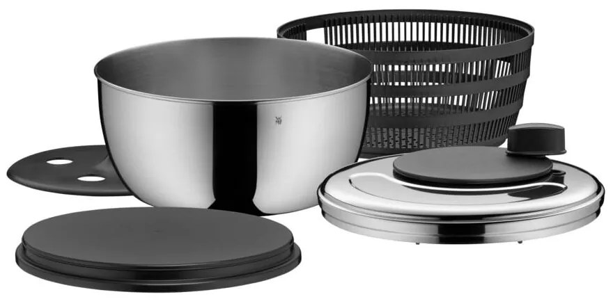 Wirówka do sałaty ze stali nierdzewnej Cromargan® WMF, wys. 16 cm