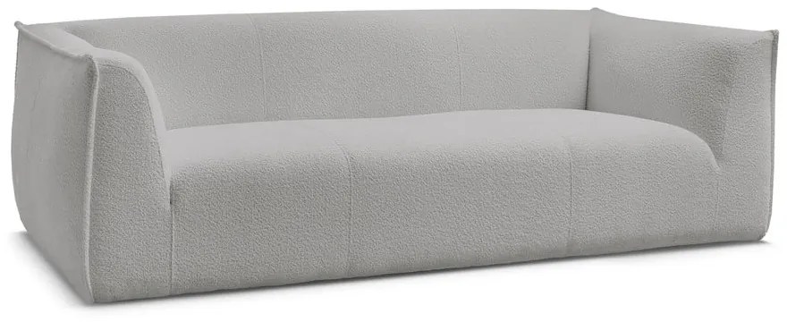 Jasnoszara sofa z materiału bouclé 242 cm Giorgia – Bobochic Paris