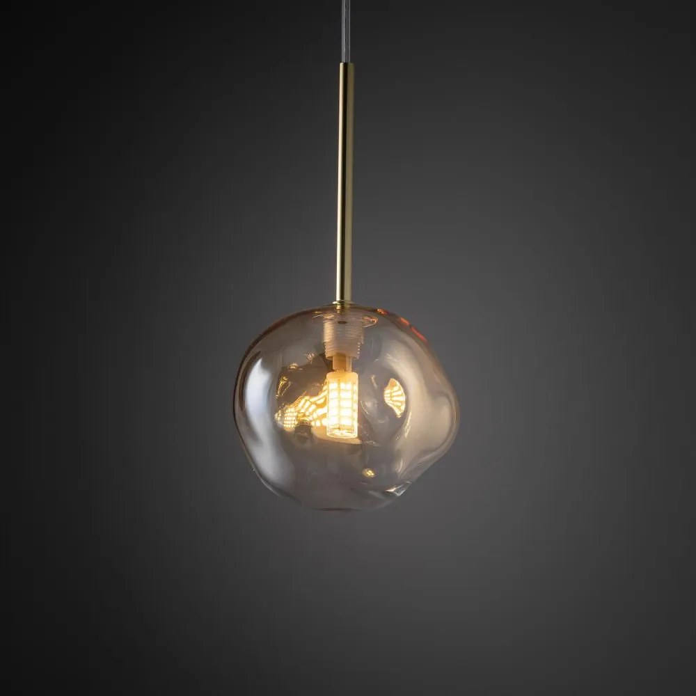 BRILAGI - Lampa wisząca na linku VULCANO 1xG9/8W/230V śr. 15 cm złota/dymny beż