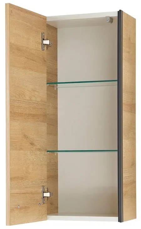 Wisząca szafka łazienkowa w dekorze dębu w naturalnym kolorze 70x30 cm Quickset 395 – Pelipal