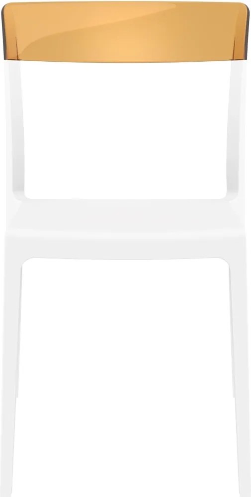 Krzesło kawiarniane Flash White bez podłokietników