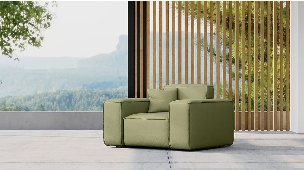 Fotel ogrodowy MALIBU, tkanina Odyssey, Jasnozielony