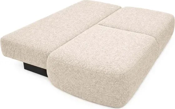 Sofa AVERIO Rozkładana Dwuosobowa Kremowa Boucle Japandi