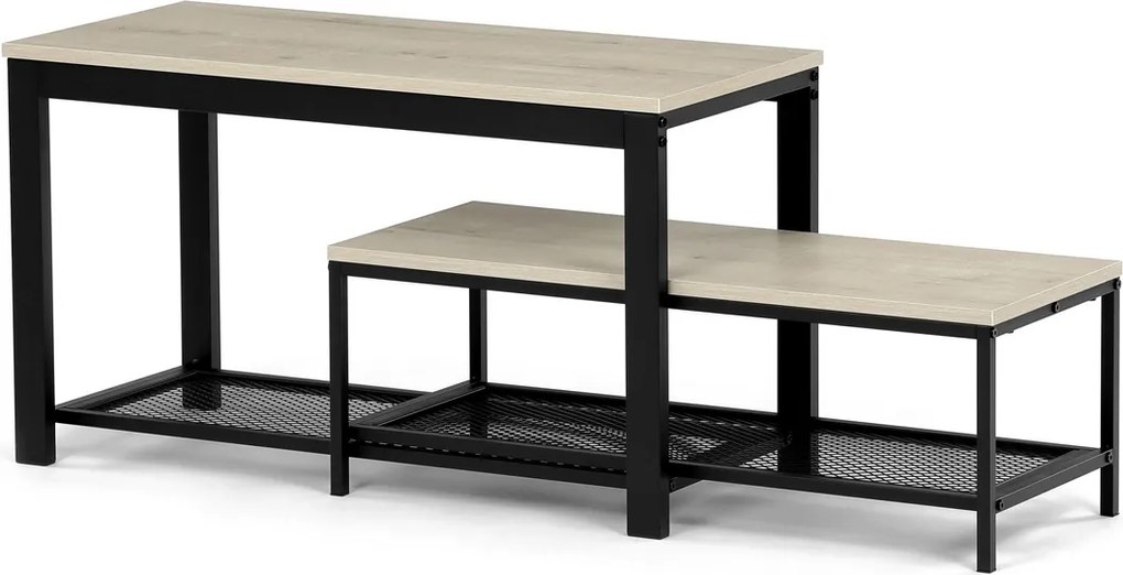 Półka na buty, zestaw 2 szt., dąb Sonoma