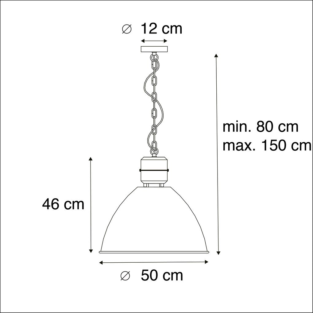 Industrialna lampa wisząca rdza - Flynn