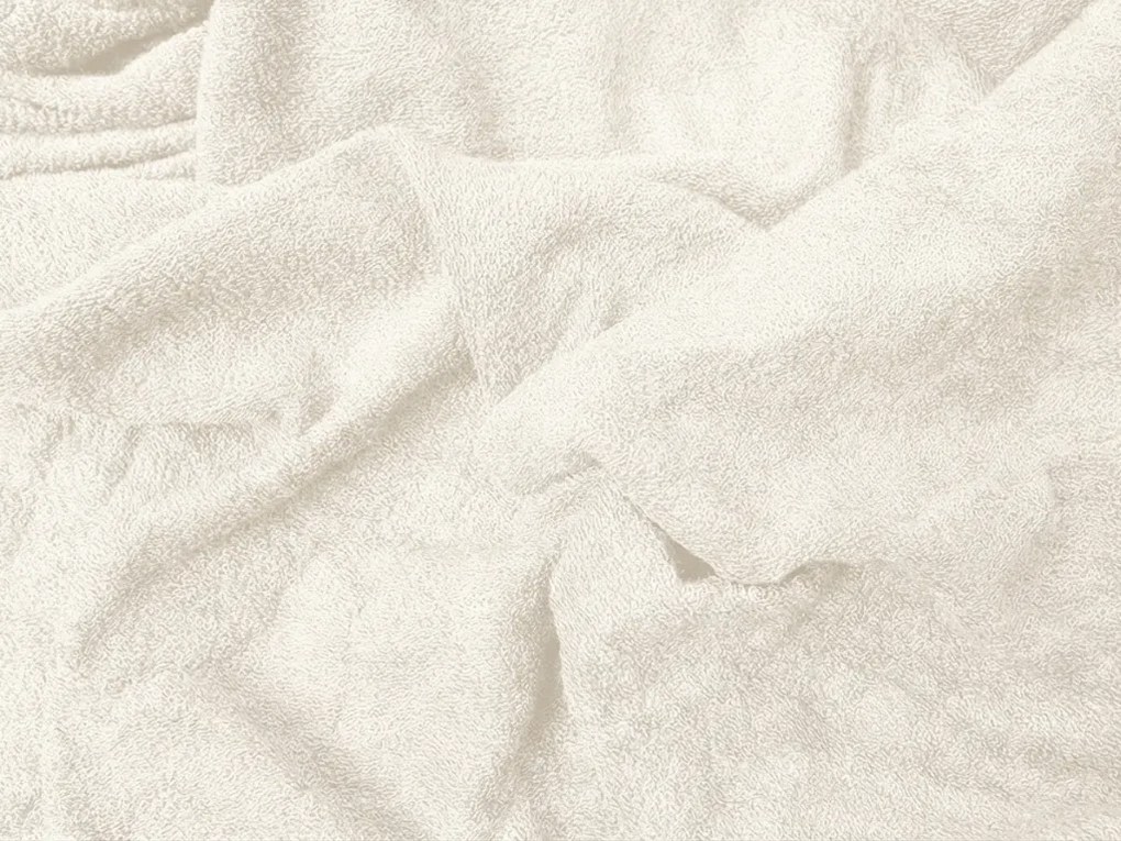 PrzytulneMieszkanie.pl Frotte prześcieradło EXCLUSIVE jasnokremowe 180 x 200 cm