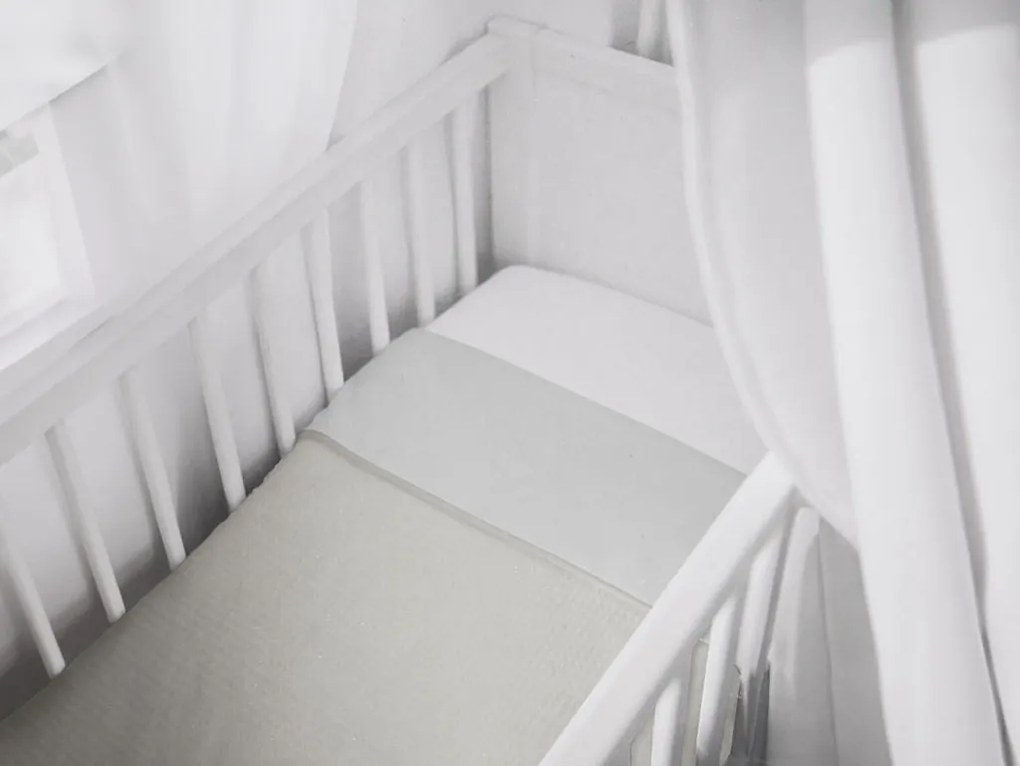 Dziecięcy kocyk bawełniany do łóżeczka DREAMLINE 75x100 cm Kolor: Jasnoszary