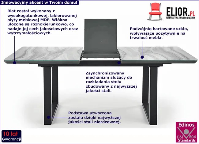 Stół rozkładany do salonu - Greti