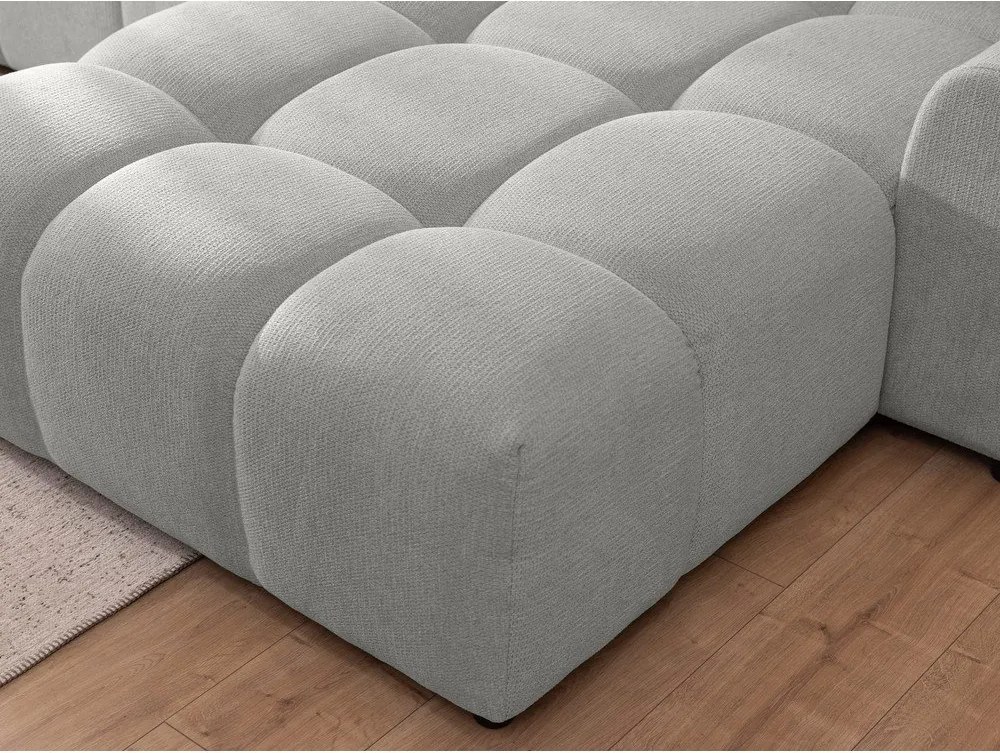 Jasnoszary narożnik (prawostronny/z szezlongiem) Albane – Ropez