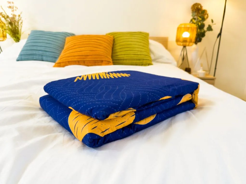 Narzuta na łóżko GOLBINO, ciemnoniebieska Rozmiar: 220 x 240 cm