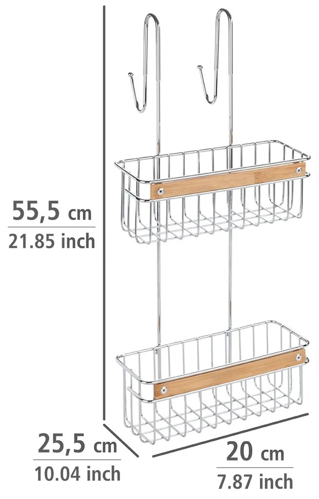 Półka łazienkowa pod prysznic CADDY ZERBO, dwupoziomowa, WENKO