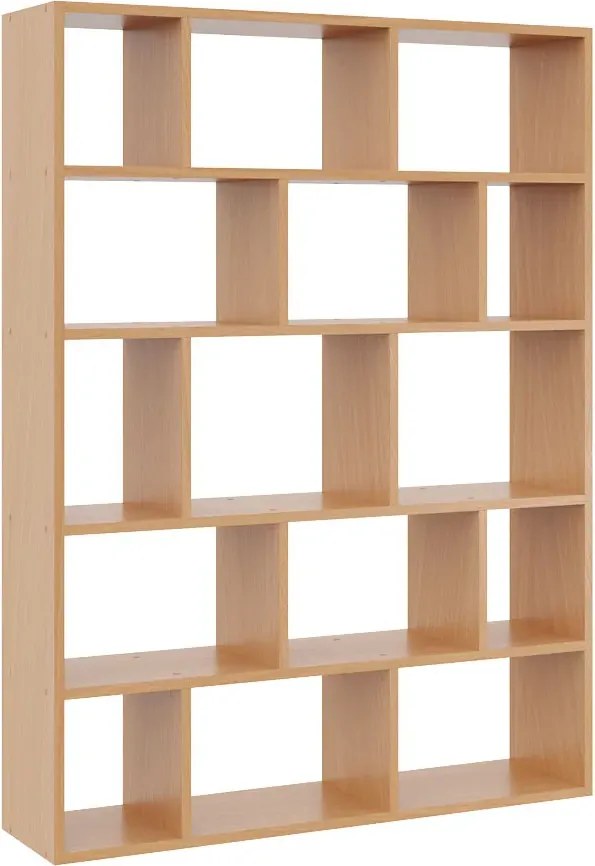 Minimalistyczny regał w kolorze buk wiszący lub stojący C1-M57