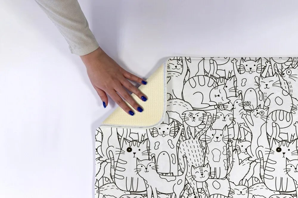 Dywanik łazienkowy antypoślizgowy Dywanik łazienkowy antypoślizgowy Koty Wzór