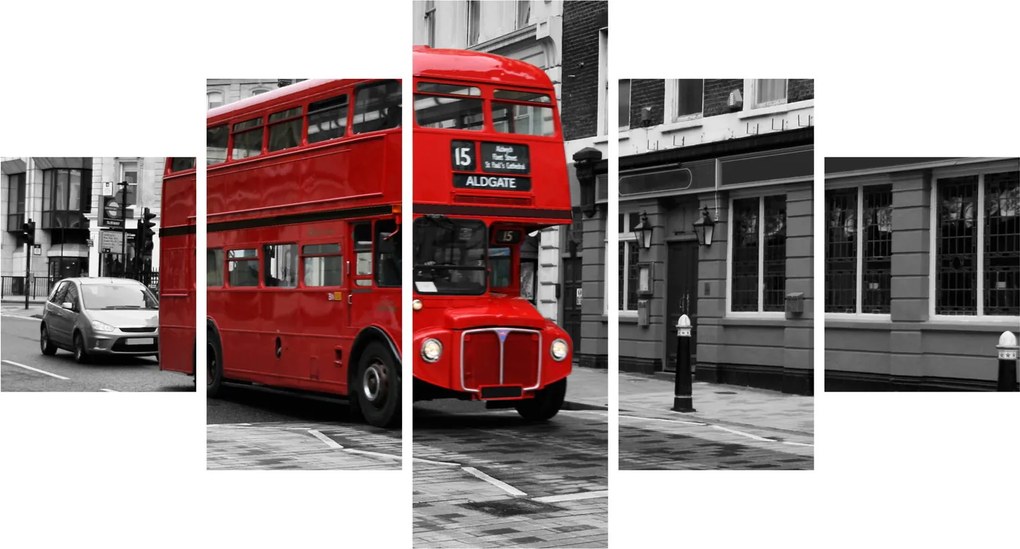 Obraz - Londyn z autobusem (125x70 cm)
