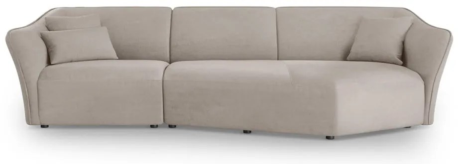 Beżowy narożnik z materiału bouclé Tokyo – Cosmopolitan Design