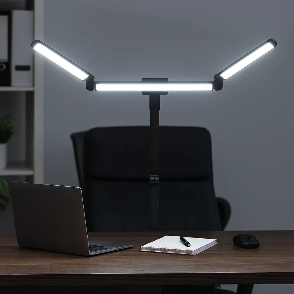 Lampa LED na biurko CLARIO, zacisk, pilot zdalnego sterowania