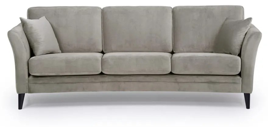 Beżowa aksamitna sofa Scandic Eden, 237 cm