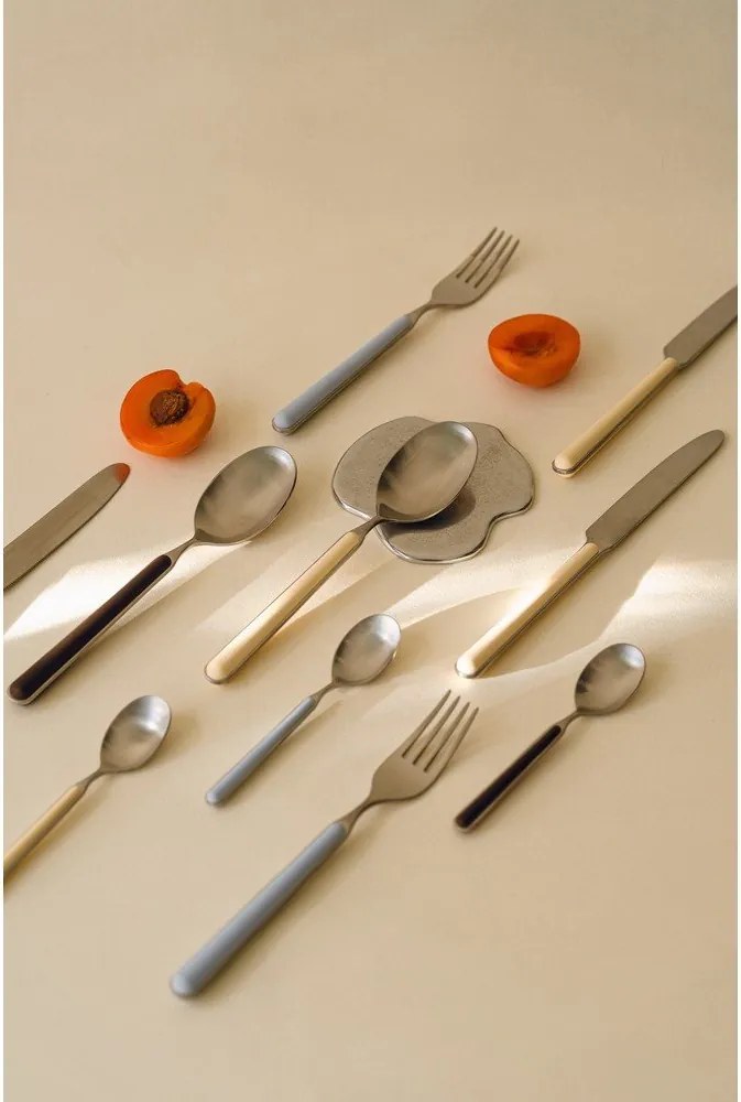 Brązowe/w kolorze srebra sztućce 4 szt. ze stali nierdzewnej dla 1 osoby Noli – noo.ma