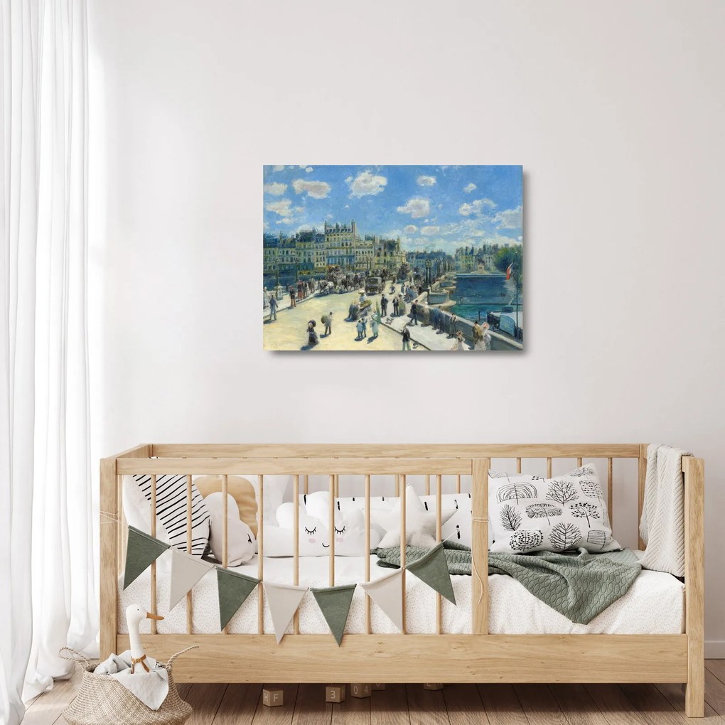 Obraz na szkle - Auguste Renoir, Pont Neuf, Paris, reprodukcje (70x50 cm)