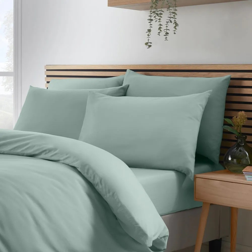 Zielona pościel dwuosobowa z mikrowłókna 200x200 cm So Soft Easy Iron – Catherine Lansfield
