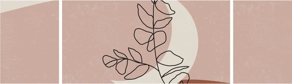 Obraz - Boho leaves N⁰2 (170x50 cm)