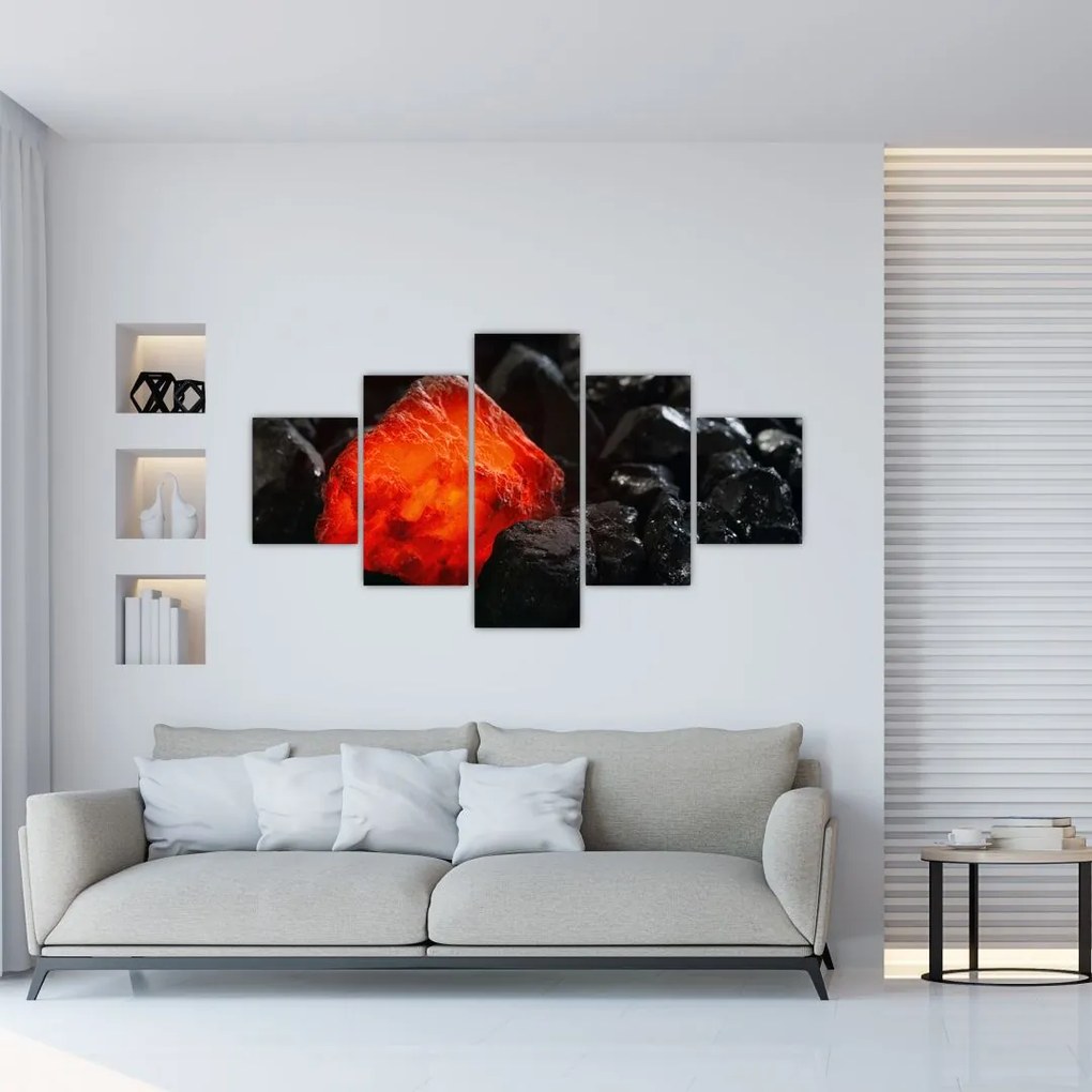Obraz - świecący minerał (125x70 cm)