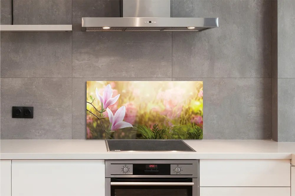 Szklany Panel Magnolia w Słońcu