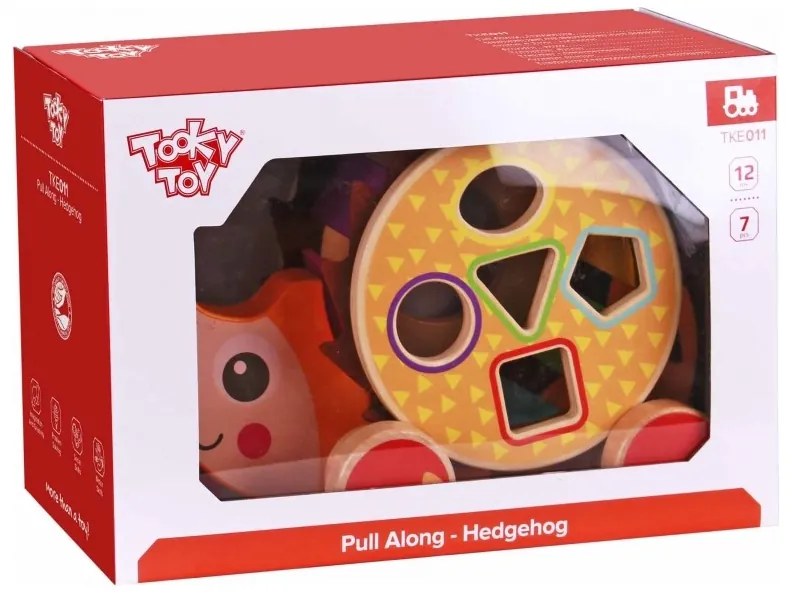 Tooky toy duży drewniany sorter jeż do ciągnięcia 2w1