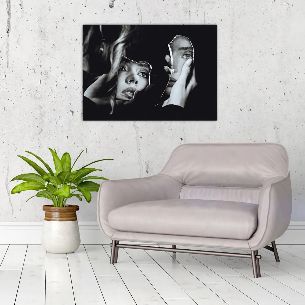 Obraz - Spojrzenie w lustro (70x50 cm)