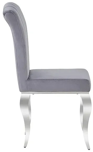 KRZESŁO PRINCE VELVET CHROM/SZARY TAP. 195 SIGNAL