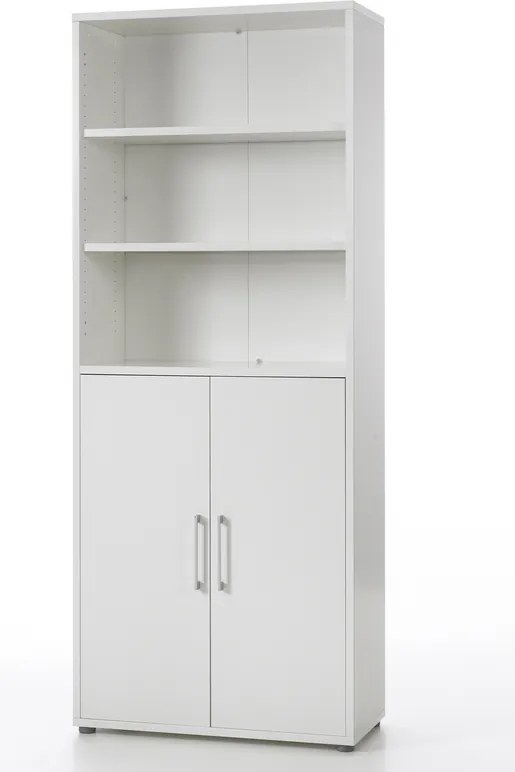 Regał biurowy z drzwiami Prima 5 biały