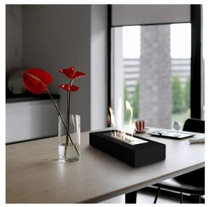 BIO kominek INDIA/MAX 10x67 cm 3kW czarny TUV