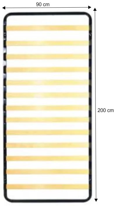 Stelaż w metalowej ramie 90x200 cm