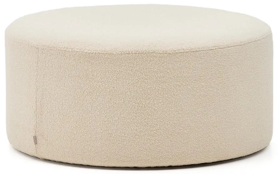 Kremowy puf z materiału bouclé Kaeli – Kave Home