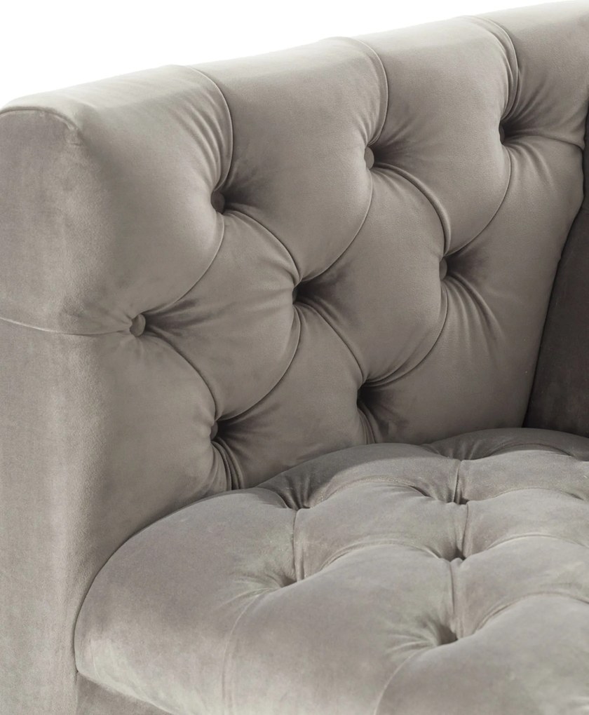 Sofa Velvet Elite grey 3-os.