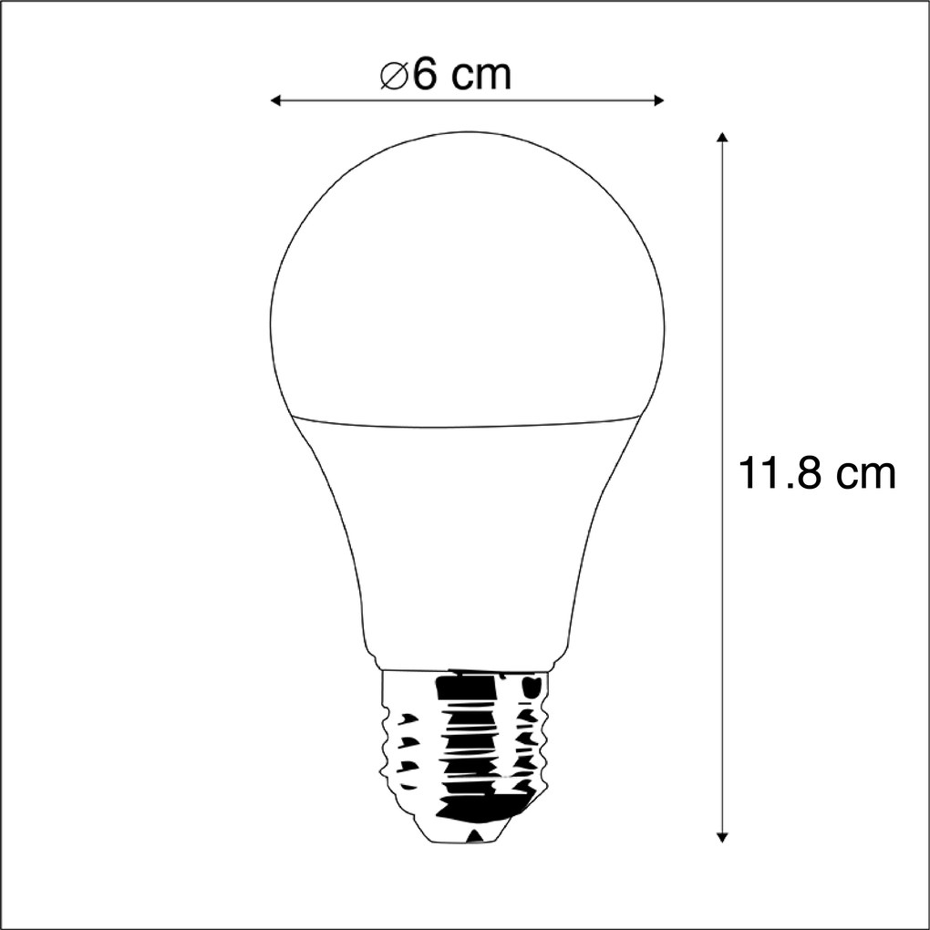 Inteligentny zestaw 3 żarówek LED E27 RGBW A60 9W 800lm 2200-4000K