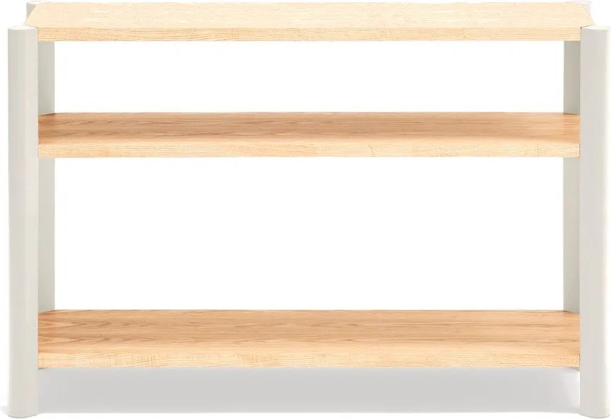 Kremowy/w jasnym naturalnym kolorze regał w dekorze dębu 126x84x43 cm Bona – Teulat