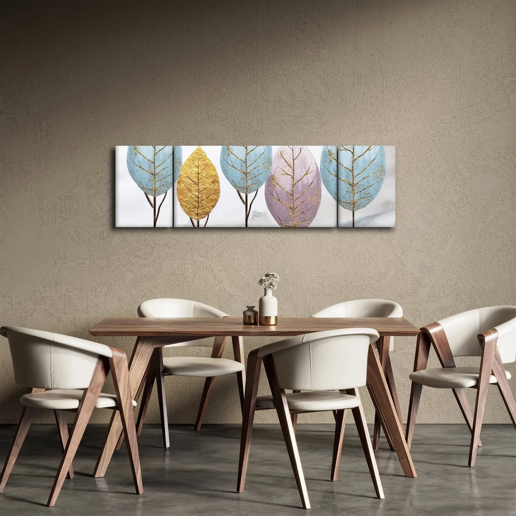 Obraz - Designowe drzewa (170x50 cm)