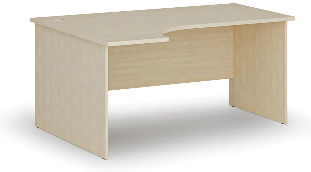 Narożne biurko PRIMO WOOD, 160x120 cm, lewe, brzoza