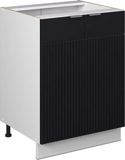 Szafki kuchenne czarne paski 60x51.6x82 fame-line