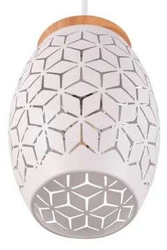 Biała lampa wisząca ø 15 cm Bidar – Trio