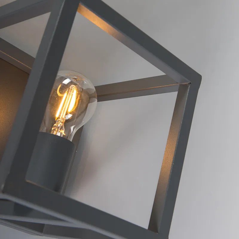 Lampa ścienna klatka ciemnoszara Nowoczesny Oswietlenie wewnetrzne